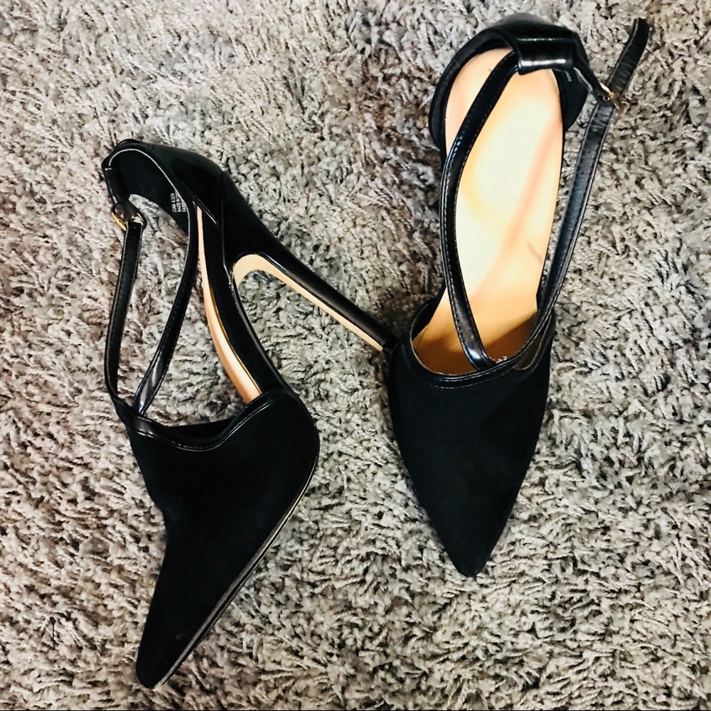 JUST FAB HEELS SIZE 8.5 Black Velvet